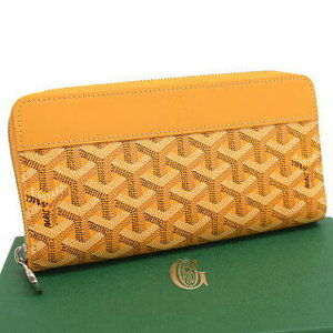 GOYARD Matignon GM APM Zip Yellow Wallet